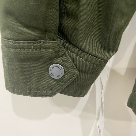 TIMBERLAND Army Green Sherpa-Lined Canvas Barn Jacket unisex Size Small NWT - Picture 6 of 9